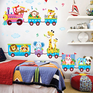 Cartoon Animal Car Kids Boy Rooms